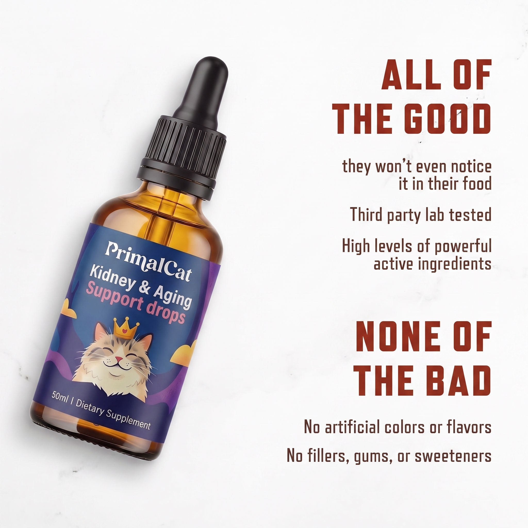 Kidney & Healthy Aging Support Drops for Cats